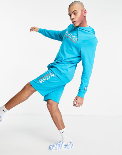 Nautica Competition convoy logo sweatsuit set in aqua blue ASOS