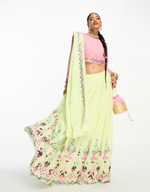 Long skirt with outlet top and dupatta