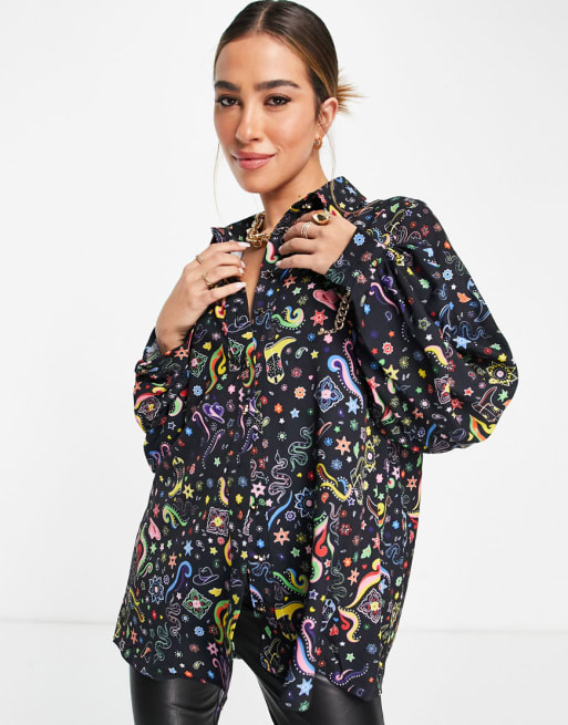 Never Fully Dressed Dolly blouse and pants set in black