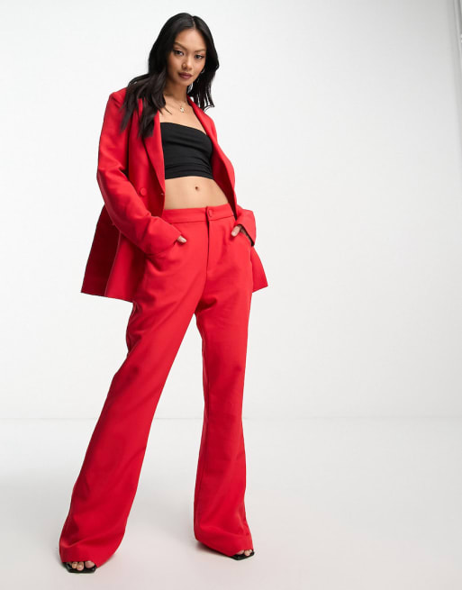 Never Fully Dressed dynasty slouchy suit in red