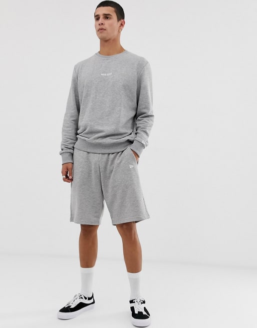 New Era - Essentials - Zomerkostuum van sweatstof in grijs