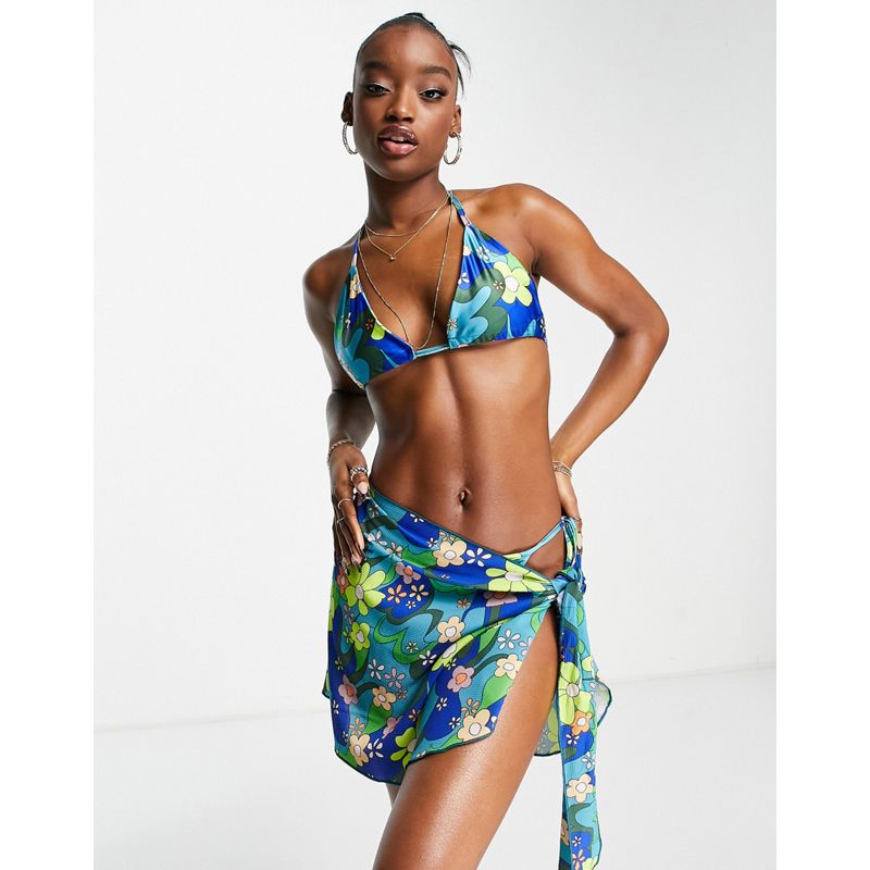 TW8mO Gonne New Girl Order - Bikini con stampa a fiori stile anni '60
