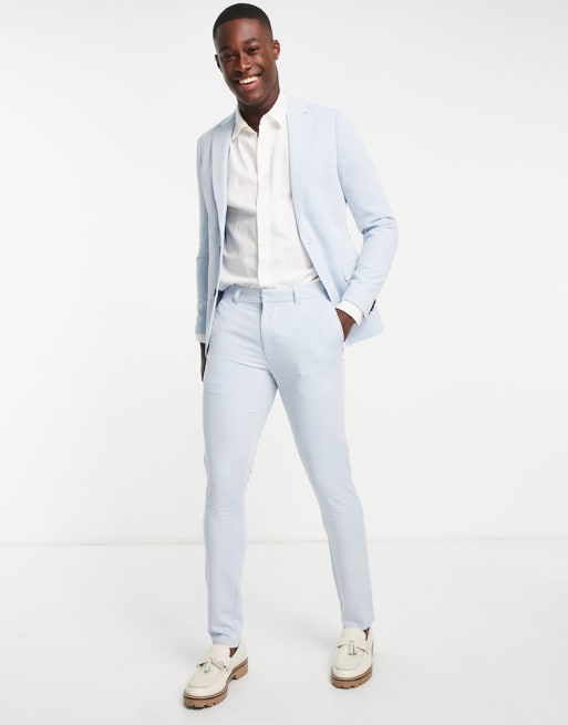 New Look light blue suit ASOS