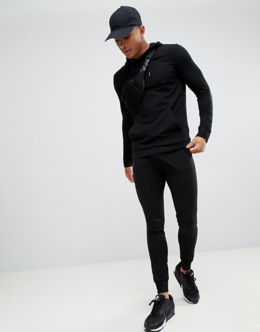 Muscle fit cheap tracksuit mens