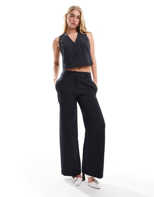 New Look pinstripe pants and waistcoat set