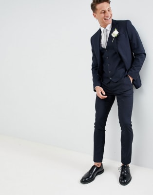 navy suit skinny fit