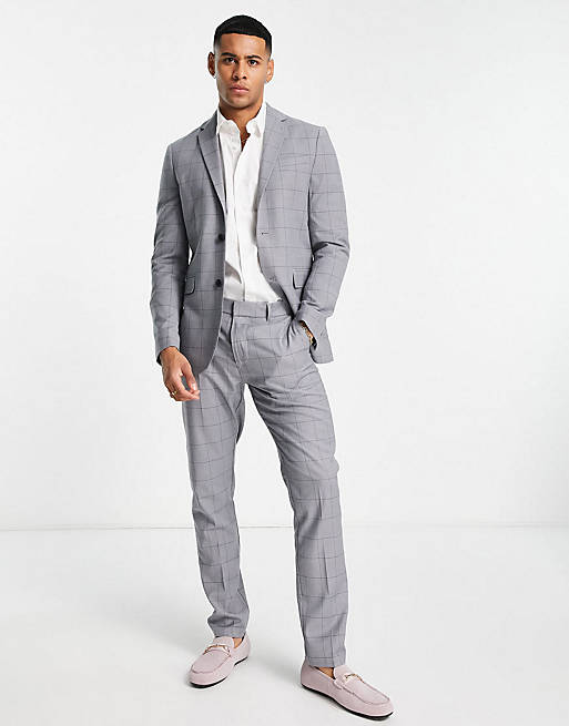New Look skinny suit in mid grey | ASOS
