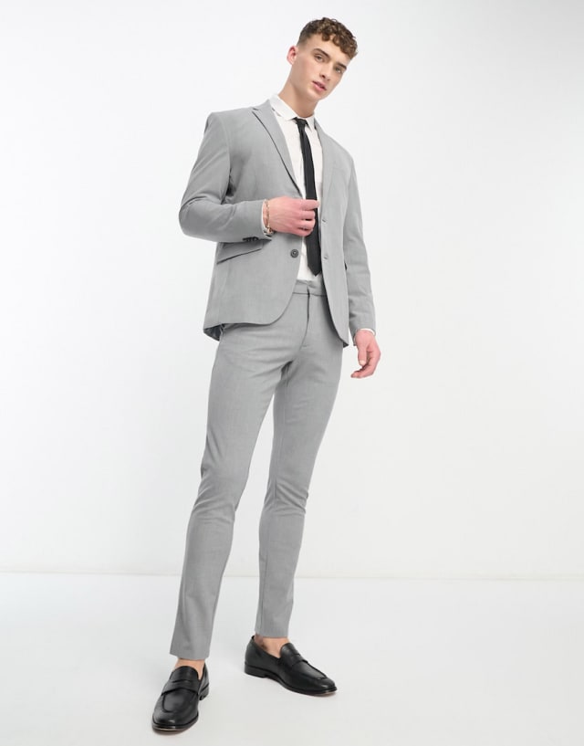 New Look - slim classic suit in grey