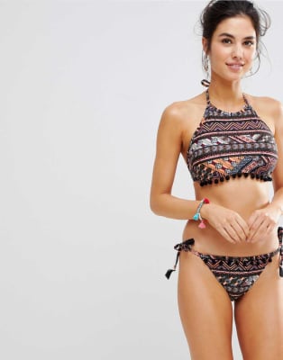 high neck bikini asos