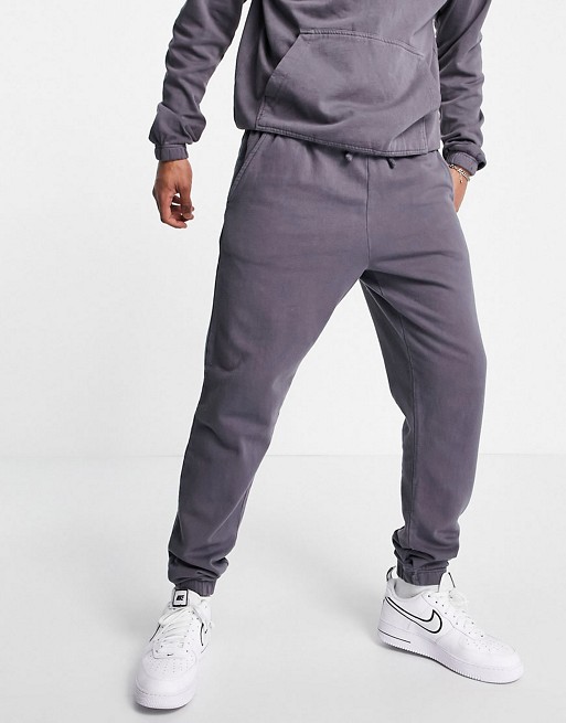 New Look washed  co-ord jogger in dark grey