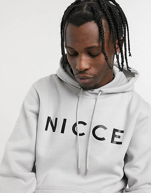 Nicce logo sweatsuit set in grey