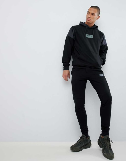 Nicce black hot sale tracksuit