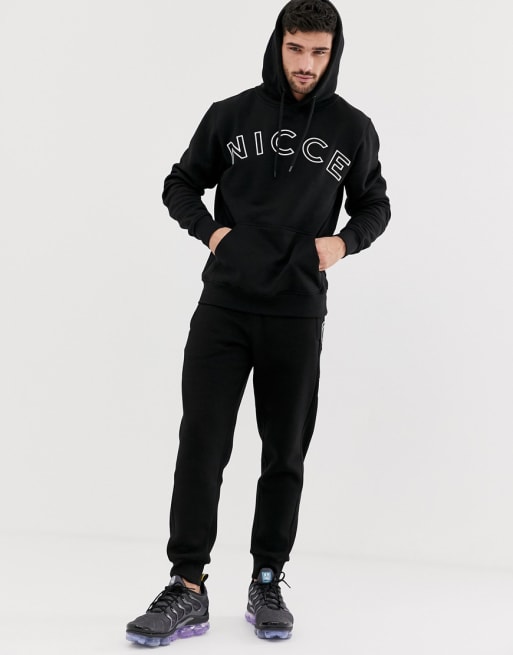 Nicce tracksuit with large logo in black ASOS