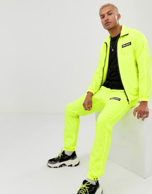 neon yellow adidas tracksuit