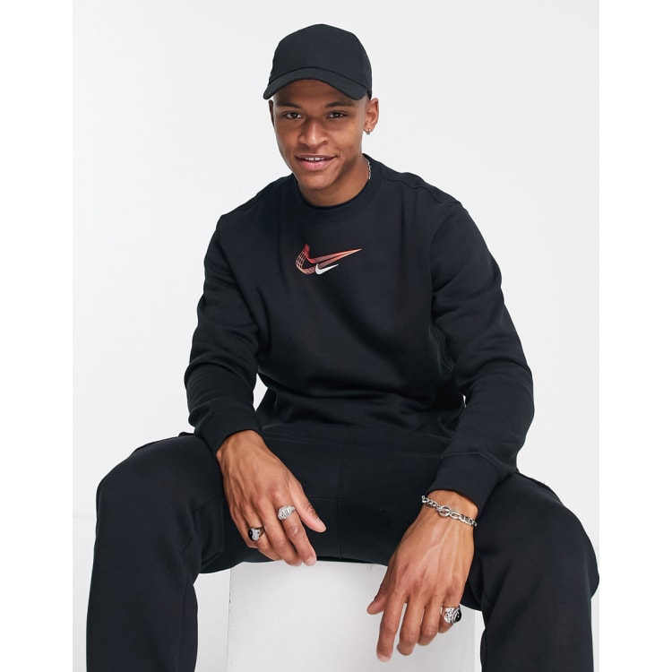 Nike tracksuit black and on sale red