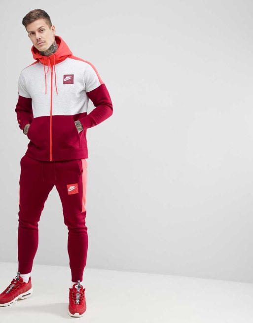 Nike survetement best sale homme rouge