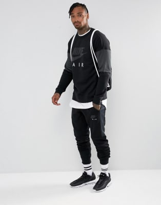 nike air tracksuit black and grey