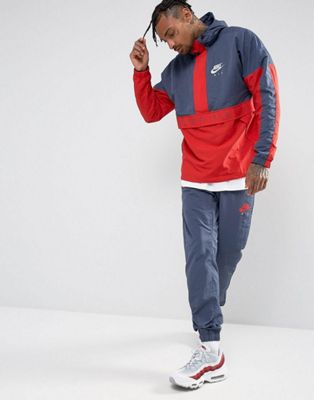 blue and red nike tracksuit