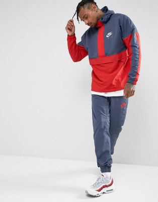 blue and red nike tracksuit