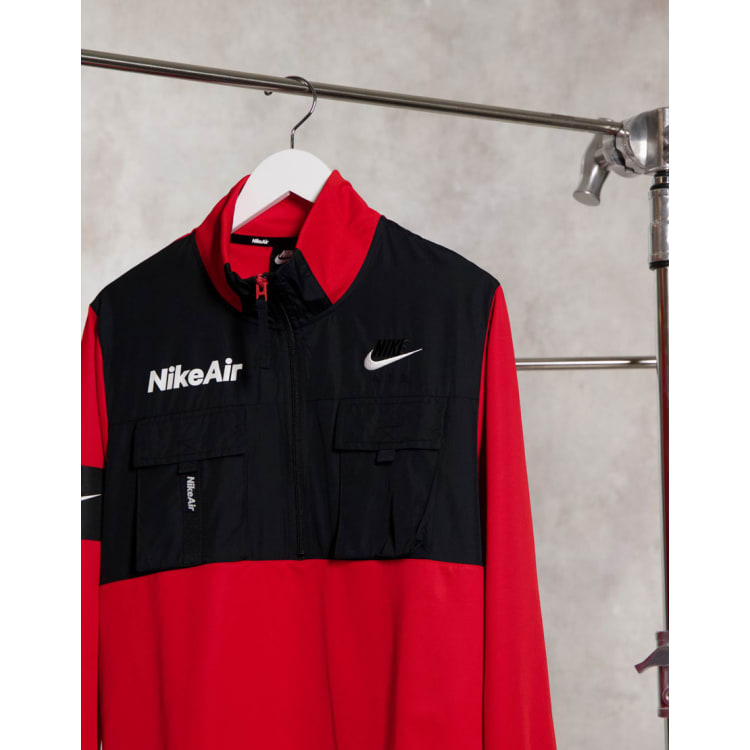 red nike air tracksuit