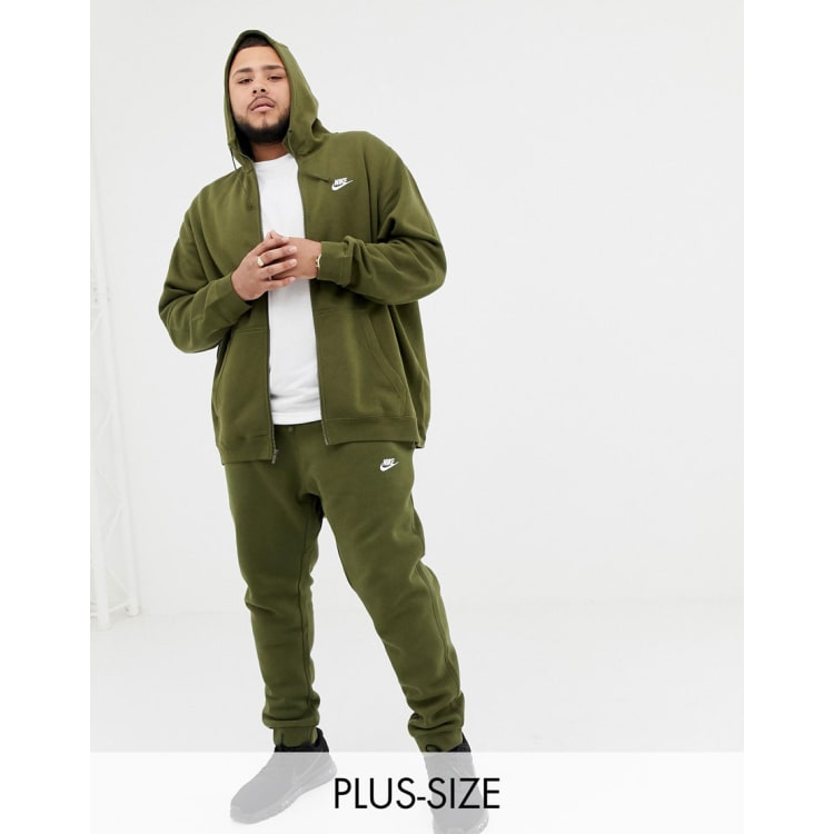 Khaki green store nike tracksuit mens