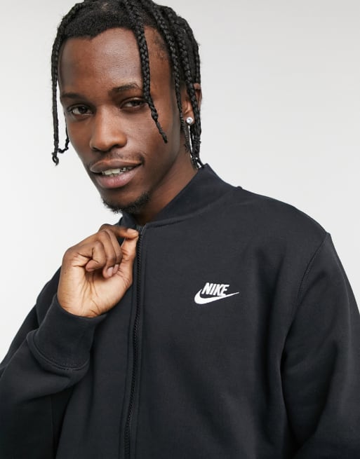 nike club black tracksuit