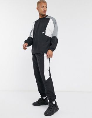 nike colour block tracksuit in grey