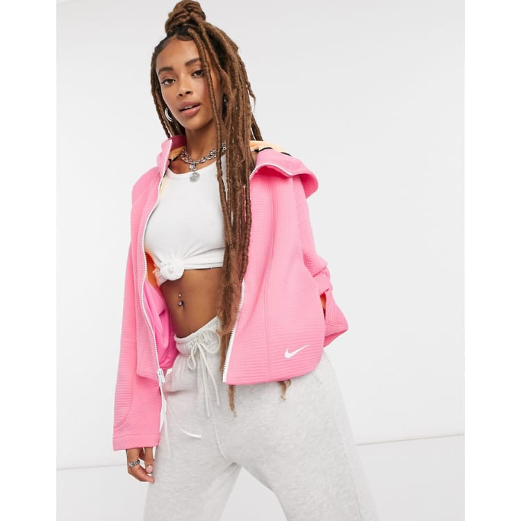 Pink nike tech fleece hot sale tracksuit