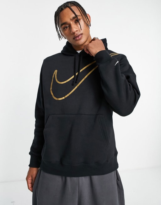 Nike Ensemble de surv tement grand logo Noir et dor ASOS