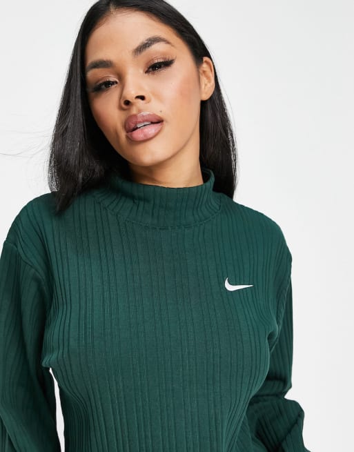 Nike - Ensemble en jersey côtelé à petit logo virgule - Vert pro