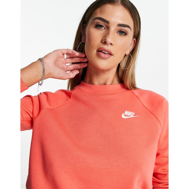 Nike Essential tracksuit in coral pink ASOS