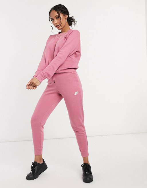 Nike essentials tracksuit in dusty pink | ASOS