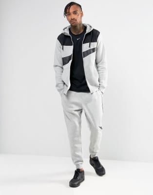 nike swoosh grey tracksuit