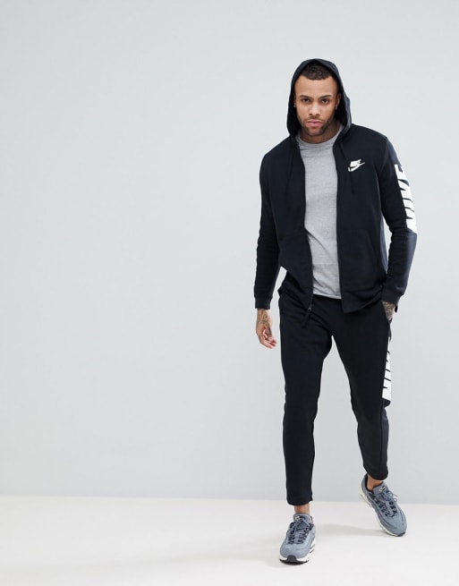 Nike hybrid hot sale tracksuit black