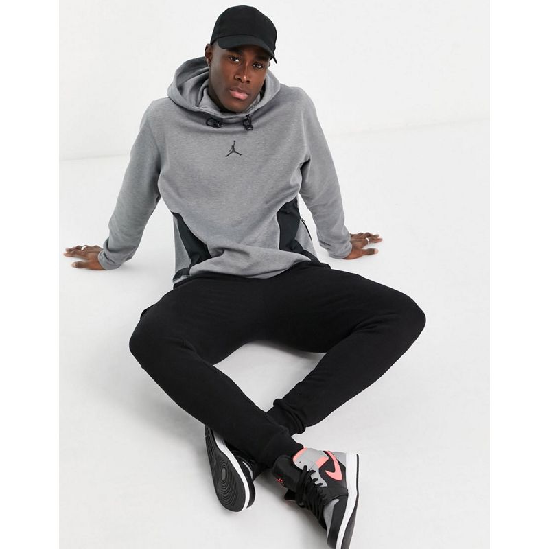 Felpe con e senza cappuccio Uomo Nike - Jordan Air - Tuta sportiva in pile grigia e nera