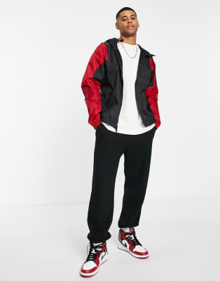 Nike Jordan Essential woven tracksuit in black/red