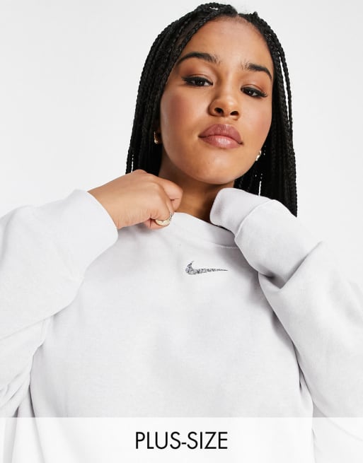 Nike Lounge Plus essential fleece coord in grey marl ASOS