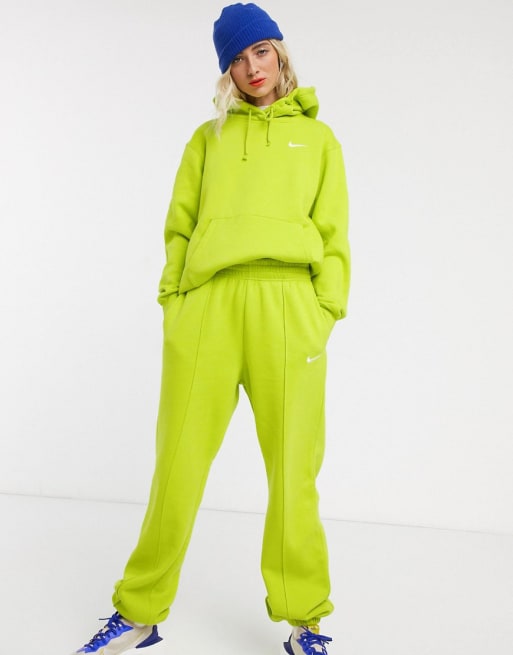 Nike mini swoosh oversized green joggers sale