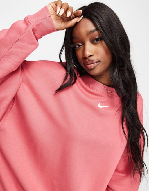 Nike mini swoosh oversized tracksuit in archaeo pink | ASOS