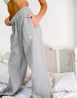 nike mini swoosh oversized black sweatpants