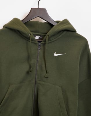 nike mini swoosh oversized jogger in khaki