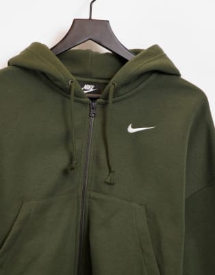 nike mini swoosh oversized trackies in khaki