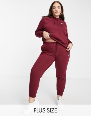 Nike Plus essential burgundy tracksuit 