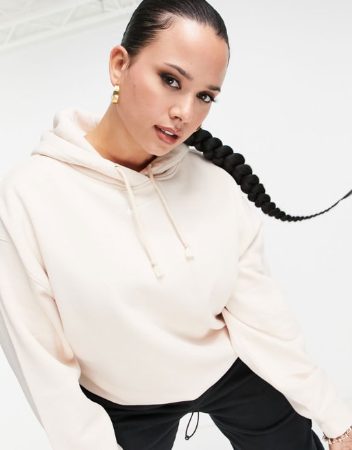 Nike mini swoosh oversized tracksuit in pearl white