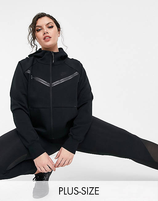 Nike Plus tech fleece tracksuit in black