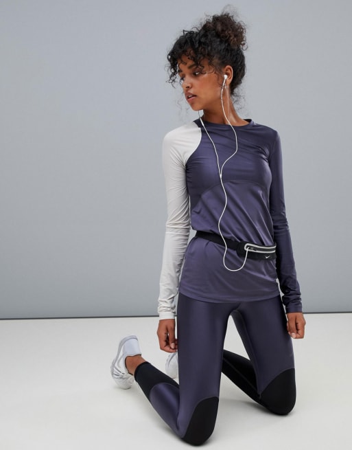 Nike training hypercool glamour leggings best sale in blue