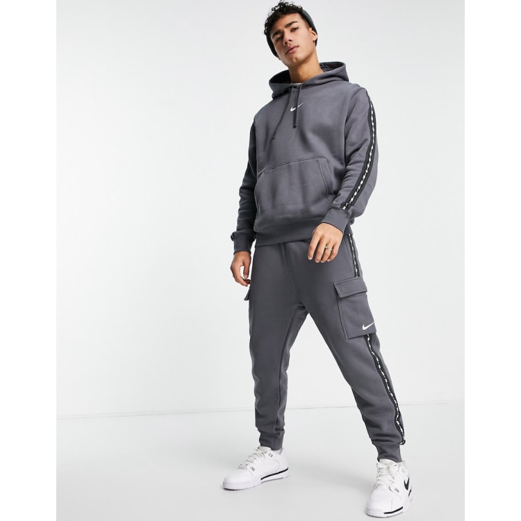 Grey nike hot sale tape tracksuit