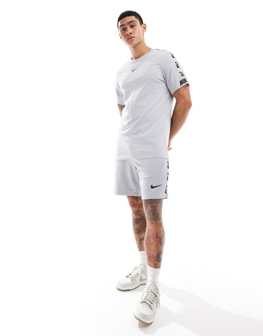 Nike Repeat t-shirt and shorts co-ord in grey