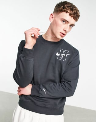 Nike Retro logo fleece tracksuit in black | ASOS