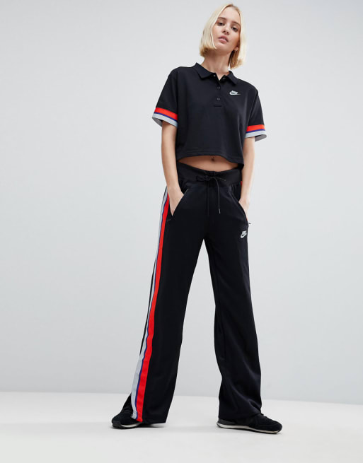 Nike Retro Trimmed Poloskjorte og træningsbukser - Del af sæt i sort